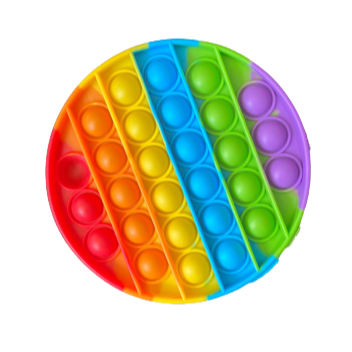 Regnbue Pop It | Cirkelformet Fidget